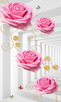 File gốc File hoa trang sức 3d TS3324 (in lụa) tranh thuận buồm