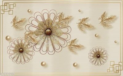 File in trần File hoa trang sức 3d TS3396 (bản gốc) hoa văn