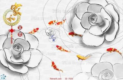 File gốc File hoa trang sức TS35 (in tráng gương) ốp tường