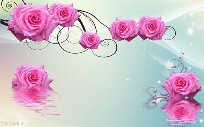 File gốc File hoa trang sức 3d TS3567 (chủ đề hiện đại) trang trí