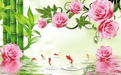 File tranh ảnh gốc File hoa trang sức 3d TS3590 dùng cho in khổ lớn