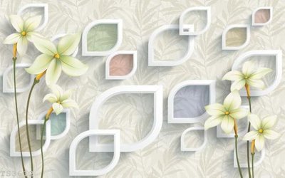 File tranh File hoa trang sức 3d TS3612 (gốc) phong cách tối giản