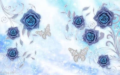 Ảnh gốc File hoa trang sức 3d TS3630 (nét căng) in mica