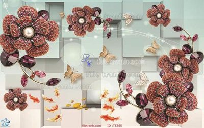 File tranh ảnh gốc File hoa trang sức TS365 dùng cho in khổ lớn