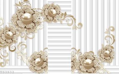 File ảnh File hoa trang sức 3d TS3932 (gốc) in decal dán tường