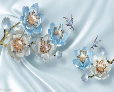 File tranh File hoa trang sức 3d TS4008 (bản gốc) treo phòng ăn