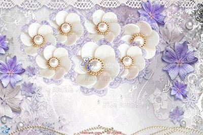 File tranh gốc File hoa trang sức TS408 (bản quyền) độc đáo