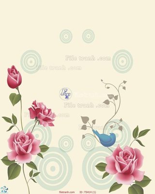 File gốc File hoa trang sức TS414 (in mica) trang trí