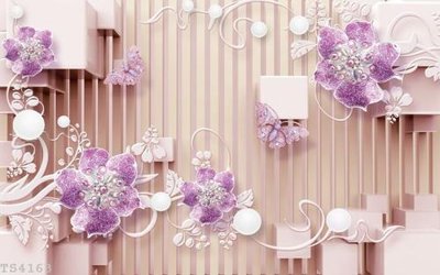 File gốc File hoa trang sức 3d TS4163 (trang trí) phòng trẻ em