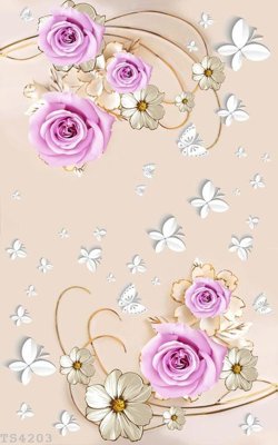 Tải file File hoa trang sức 3d TS4203 (gốc) làm tranh trang trí