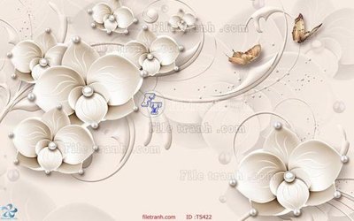 File gốc File hoa trang sức TS422 (in lụa) hoa văn cổ điển