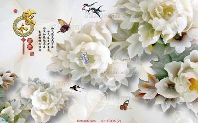 Ảnh gốc File hoa trang sức TS436 (độ nét cao) in tráng gương