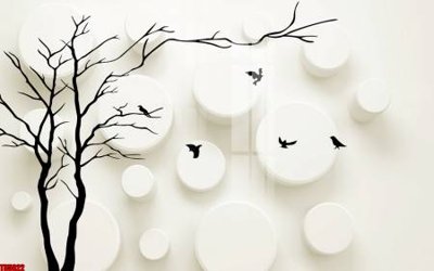 Ảnh gốc File tranh hoa trang sức in tường 3d TS5022 (độ nét cao) in tráng gương