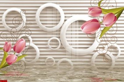 File gốc File tranh hoa trang sức in tường 3d TS5056 (ảnh rõ nét) để in