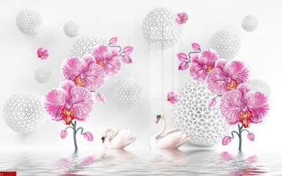 Download file File tranh hoa trang sức in tường 3d TS5069 (gốc) in mica cao cấp