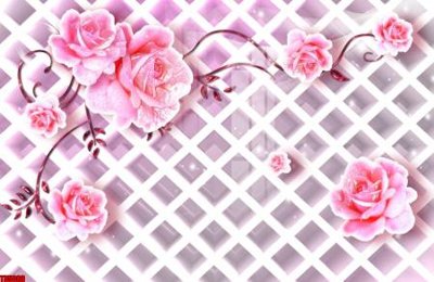 File ảnh gốc File tranh hoa trang sức in tường 3d TS5080 không vỡ nét