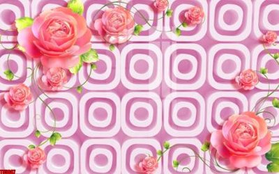 Chi tiết file ảnh File tranh hoa trang sức in tường 3d TS5087 sắc nét