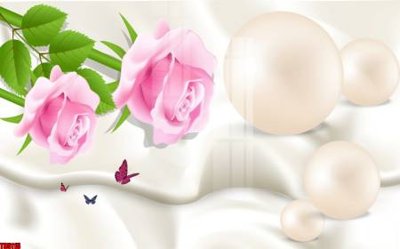 File ảnh File tranh hoa trang sức in tường 3d TS5115 (gốc) in PP, decal