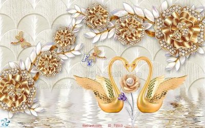 File tranh File hoa trang sức TS513 (gốc) chủ đề thiên nhiên