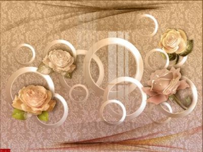 File gốc File tranh hoa trang sức in tường 3d TS5157 (PSD/TIFF) độ phân giải cao