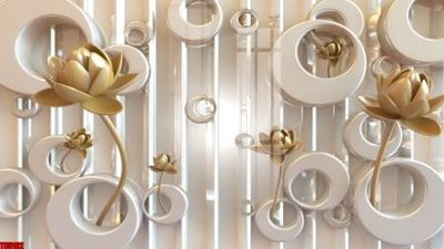 File gốc File tranh hoa trang sức in tường 3d TS5162 (in lụa) tranh mã đáo