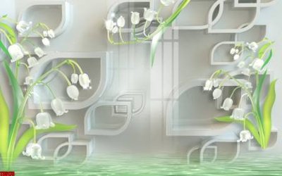 File gốc File tranh hoa trang sức in tường 3d TS5173 (trang trí) phòng ngủ