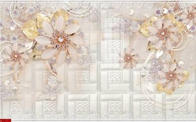 Download file ảnh gốc File tranh hoa trang sức in tường 3d TS5205 để in ấn