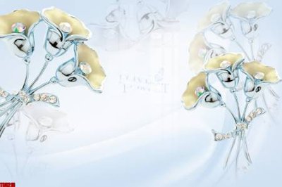 File in mica File tranh hoa trang sức in tường 3d TS5215 (bản gốc) siêu trong