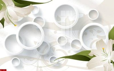 Tải file File tranh hoa trang sức in tường 3d TS5235 (gốc) chủ đề hoa sen