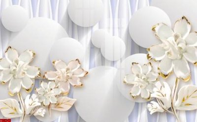 File gốc File tranh hoa trang sức in tường 3d TS5243 (phong cách) châu Âu