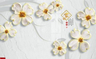 Hình ảnh gốc File tranh hoa trang sức in tường 3d TS5254 (để in khổ lớn)
