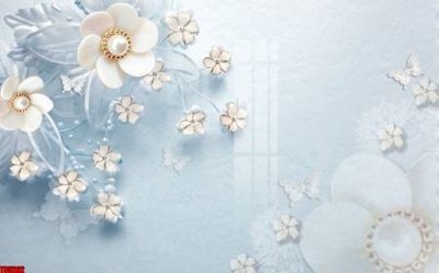 File ảnh File tranh hoa trang sức in tường 3d TS5262 (gốc) in standee