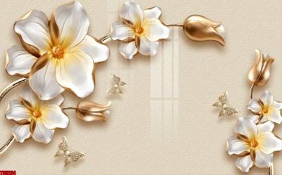 File tranh File tranh hoa trang sức in tường 3d TS5264 (gốc) chủ đề trừu tượng