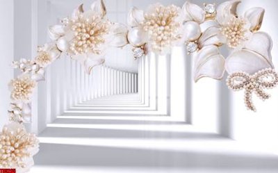 File tranh quảng cáo File tranh hoa trang sức in tường 3d TS5265 (download file gốc)