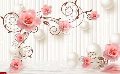 File gốc File tranh hoa trang sức in tường 3d TS5273 (PNG) chất lượng cao