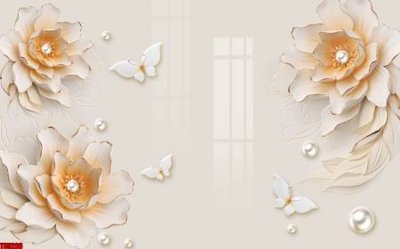 File gốc File tranh hoa trang sức in tường 3d TS5286 (in mica) làm quà tặng