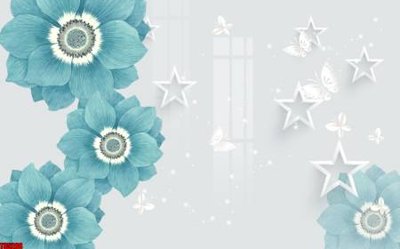 File tranh trang trí File tranh hoa trang sức in tường 3d TS5288 (tải file gốc)