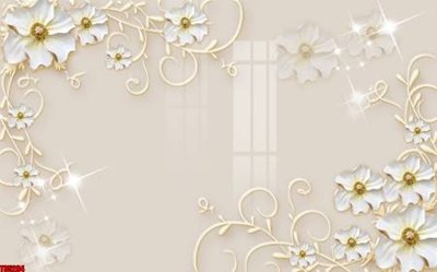 File tranh gốc File tranh hoa trang sức in tường 3d TS5294 (bản đẹp) độc quyền