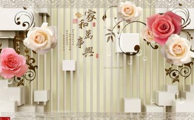 Tải file File tranh hoa trang sức in tường 3d TS5371 (gốc) làm file tranh quảng cáo