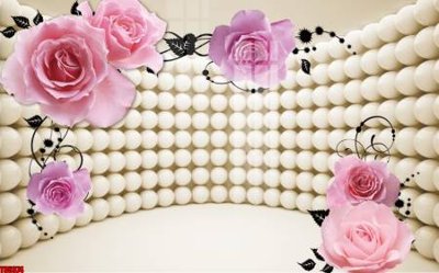 Tải file gốc in lụa File tranh hoa trang sức in tường 3d TS5374 siêu nét