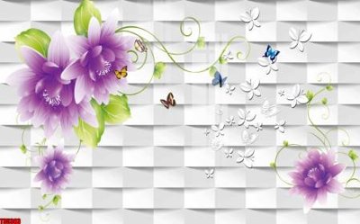 File gốc File tranh hoa trang sức in tường 3d TS5383 (ảnh chi tiết) để in lụa