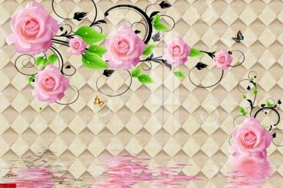 Tải file File tranh hoa trang sức in tường 3d TS5408 (gốc) làm file in ấn