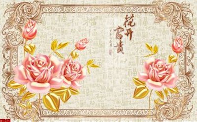 Download file gốc File tranh hoa trang sức in tường 3d TS5412 (độ nét cao)