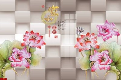 Tải file gốc File tranh hoa trang sức in tường 3d TS5449 (để in lụa)