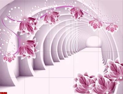 Chi tiết file tranh tráng gương File tranh hoa trang sức in tường 3d TS5450 (ảnh gốc)