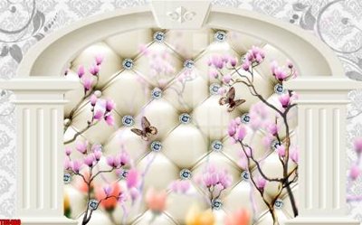 File gốc File tranh hoa trang sức in tường 3d TS5480 (Filetranh.com) File tranh hoa trang sức in tường 3d TS5480