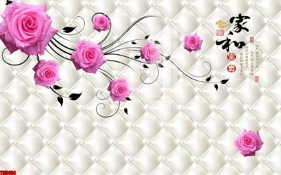 File tranh in tráng gương File tranh hoa trang sức in tường 3d TS5484 (siêu nét)