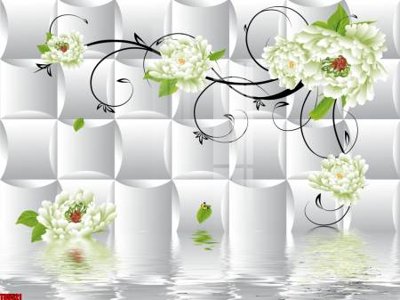 File tranh trang trí File tranh hoa trang sức in tường 3d TS5521 (file gốc)