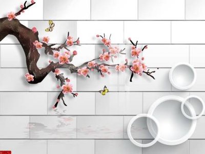 File gốc File tranh hoa trang sức in tường 3d TS5570 (in ấn) màu sắc trung thực