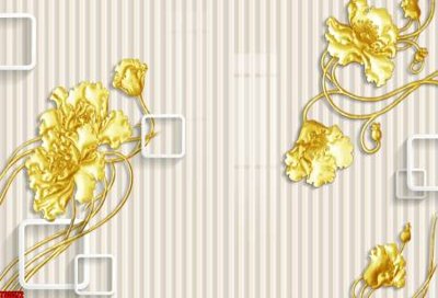 File in mica File tranh hoa trang sức in tường 3d TS5572 (bản gốc) làm vách ngăn